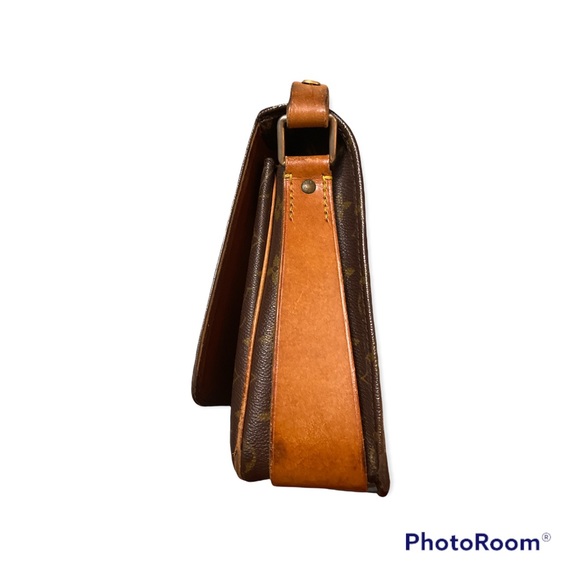 Authentic LOUIS VUITTON Cartouchiere MM Shoulder Bag Monogram Leather Brown - Picture 5 of 13